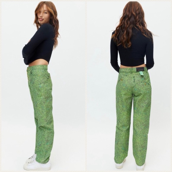 HOUSE OF SUNNY London Fields Jessie High Waisted Button Fly Straight Leg Jeans 4 - Picture 13 of 13